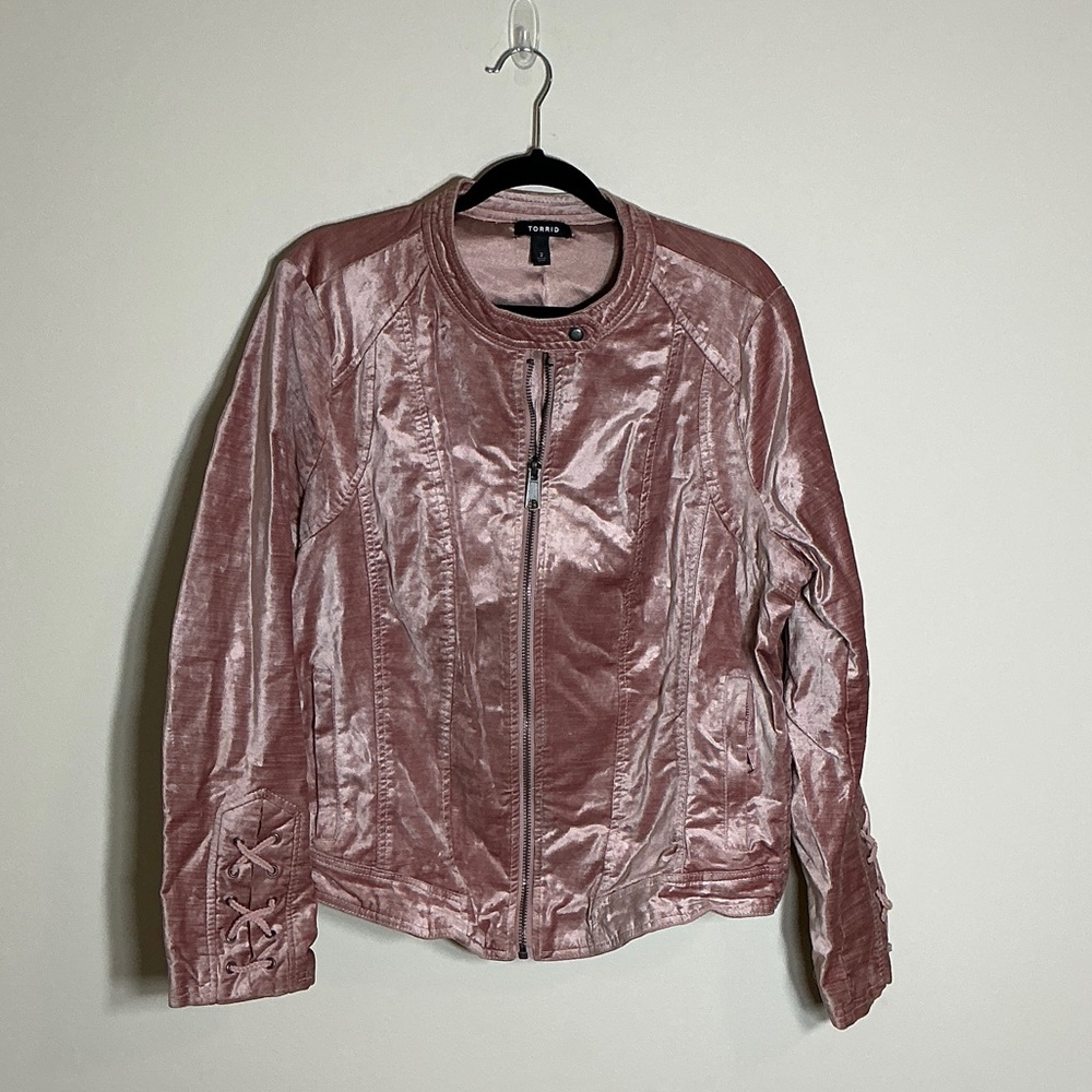 Torrid Mauve Leather Jacket